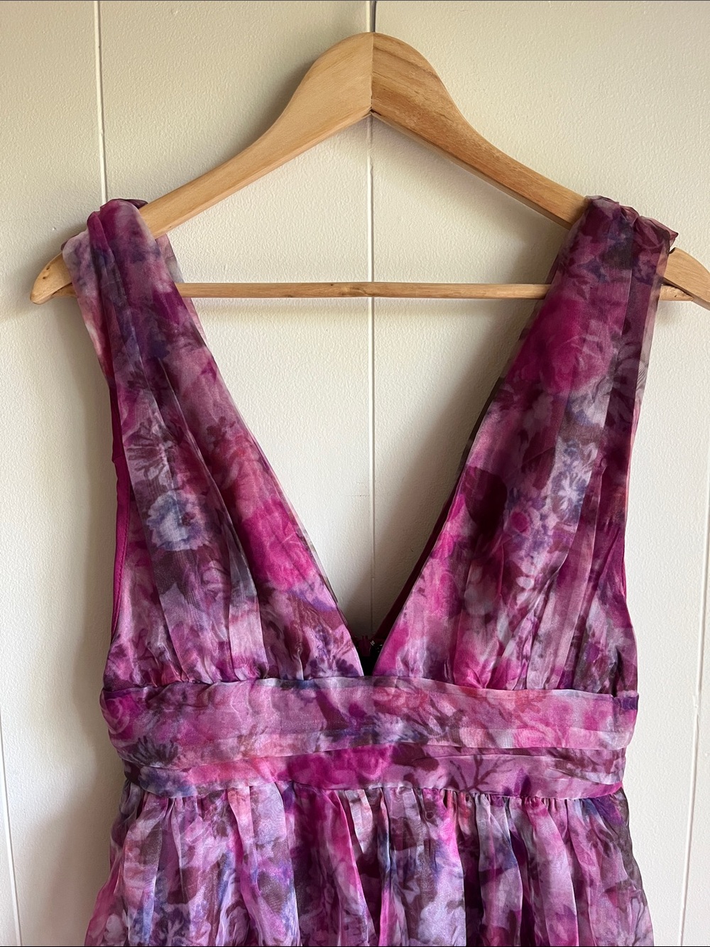 NWT Lulus Garden Floral Romance Sheer V-Neck Maxi Dress Sz Med - Picture 5 of 16